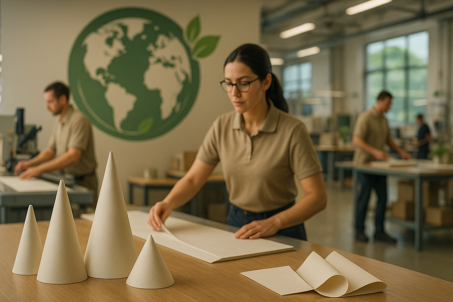Create a image for Our Vision section according to my content below

 To become a global leader in the supply of high-quality pre-rolled cigarette paper  cones through innovation, skilled craftsmanship, and sustainable employment generation. 
